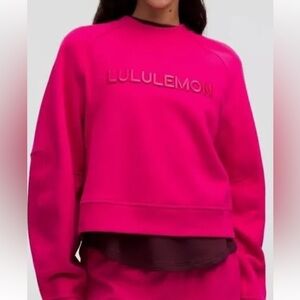 LULULEMON SCUBA OVERSIZED PULLOVER PASSIONATE (PSNT) COLOR SIZE M/L NWT